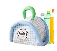 Boîte à lunch - Sac de porte-aliments isolés pour les déplacements avec doublure thermique, fonction de transport facile, fourre-tout pour la plage, randonnée, voyage, maternelle, 12,2x9,45x3,94 pouce