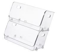 Boîte à Maquillage Transparente en Pet 2 Pièces Empilable pour Bureau | Rangement Cosmétique Double Couche, Poignée Intégrée, Résistance à L’usure, Style Simple, Jeune Public