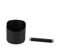 Boîte à Marc de Café en Acier Inoxydable, Knock Box avec Barre Amovible, Diamètre 114mm 4,5 Pouces - Grande Capacité, Matériau Résistant à la Corrosion, Pratique pour Baristas et (Noire)