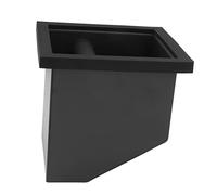 Boîte à marc de café sans fond, seau à résidus de mouture intégré pour le café expresso, design rectangulaire avec tige rembourrée en caoutchouc - outil de bar noir pour la maison
