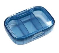Boîte à médicaments - 7 x 5 x 2,6 cm ABS | Pilulier portable | Pilulier séparé à 3 compartiments | Boîte à pilules quotidiennes | Étui de rangement pour médicaments du matin et du midi