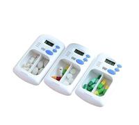 Boîte à Médicaments avec Alarme électrique Numérique, Rangement Portable pour Bureau ou étui de Voyage, Minuterie, Conteneur de Médicaments,