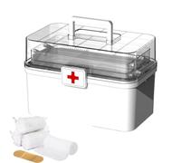 Boîte À Médicaments De Camping - Boîte De Rangement De Médicaments Pour L'école, Armoire À Pharmacie Anti-poussière, Étui De Transport De Médicaments, Bac De Rangement De Médicaments Avec Poignée, Org