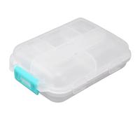 Boîte à médicaments en plastique étanche, 10 compartiments, serrure à boucle, conteneur de médicaments hebdomadaire portable pour les voyages d'affaires, les vacances (Blanche)