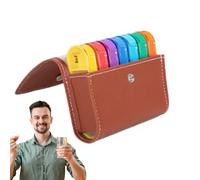 Boîte à médicaments familiale 7 jours avec 4 compartiments, étui de planification quotidienne en polypropylène pour pilules de soir ou de nuit, rangement pratique pour les médicaments, 13 x 12 x 4,5