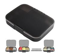 Boîte à médicaments Keeper - Récipient d'étanchéité de serrure, séparateur de pilule XL, organisateur de médicaments sûr, boîte de support supplémentaire scellée, voûte de rangement adaptée à la poche