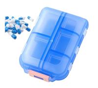 Boîte à médicaments - Organiseur de rangement étanche, pilulier portable avec 10 grilles | Conteneurs à médicaments de grande capacité avec système de fermeture ergonomique pour femmes, hommes