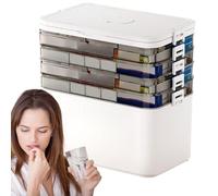 Boîte À Médicaments - Pilulier Portable, Étui De Rangement Compact, Support De Tablette Polyvalent, Récipient De Voyage Durable, Design Facile D'accès | Organisation Du Dortoir À Domicile, Gestion Des