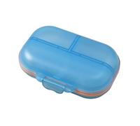 Boîte à médicaments portable à 7 compartiments - Matériau en paille de blé - Emballage d'une semaine - Rangement scellé de qualité alimentaire, médicaments de voyage et à domicile (8 couleurs en