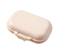 Boîte à médicaments portable à 7 compartiments - Matériau en paille de blé - Emballage d'une semaine - Rangement scellé de qualité alimentaire, médicaments de voyage et à domicile (8 couleurs en