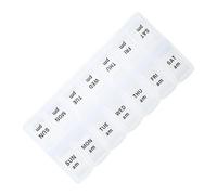 Boîte à médicaments portable - Pilulier hebdomadaire, pilulier 7 jours AM/PM, conteneur de voyage compact | Distributeur de pilules à grand compartiment, support de pilulier sécurisé pour médicaments