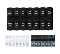 Boîte À Médicaments Portable - Pilulier Hebdomadaire | Rangement Santé De Voyage, 14,5 X 7 X 2,5 Cm | Système De Planification Des Médicaments Sur Sept Jours, Deux Fois Par Jour | Solution De Gestion