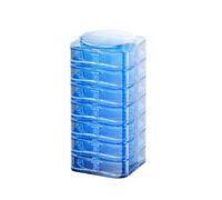 Boîte à médicaments transparente avec compartiments transparents pour la maison et les activités de plein air pour les voyages et l'utilisation quotidienne