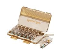 Boîte à médicaments transportable pour 7 jours, 21 compartiments, récipient bolus transparent, couvercle fermé sécurisé, structure d'étiquettes aveugles, qualité alimentaire, planificateur de stockage