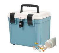 Boîte à médicaments verrouillable, boîte à documents avec serrure à combinaison, organiseur de verrouillage portable, s'adapte à plus qu'il n'y paraît, peut être utilisé pendant longtemps, pas facile