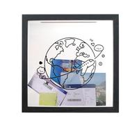 Boîte à mémoire avec cadre souvenir sur le thème de l'espace avec | Cadre de billet de concert avec cadre pour photos, voyages, musées, concerts, aventures, mur et table