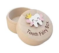 Boîte à mémoire cadeaux pour bébé pour la naissance, sauf votre boîte de dents pour les et les filles, le stockage de rangement de rangement en bois cadeau de rangement de dents, version allem