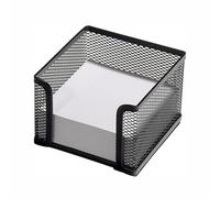 Boîte à mémos carrée en maille pour bureau et école (10,2 x 10,2 cm, noir)
