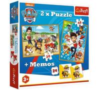 Boîte à Mémos et Puzzle - TREFL - La Pat' Patrouille - 102 pièces et 24 cartes - Dessins animés et BD