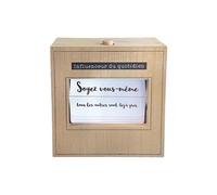 Boîte à Message The Home Deco Factory 25 Citations du Jour Naturel 18 cm naturel G