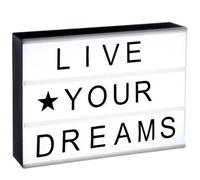 Boîte à Message Lumineuse ""Cinéma"" 30cm Noir