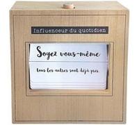 Boîte à Message The Home Deco Factory 25 Citations du Jour Naturel 18 cm naturel G