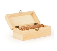 Boite à messages coeurs en bois à décorer - 15 x 6 x 7 cm