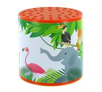 Boîte à meuh ou boîte à Vache avec étiquette d'animaux de la Jungle pour Produire Le Son, Le cri, la Voix ou Le meuglement d'une Vache ou d'un Autre Gros Animal apparenté