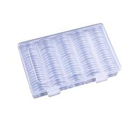 Boîte à monnaie - 10,2 x 3,6 x 16,7 cm - Boîte de protection pour pièces avec anneau 27 mm | Organisateur polyvalent avec joint de protection pour maison salon, chambre à coucher, voyage