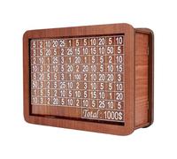 Boîte à monnaie en bois - Caisse à monnaie pour adultes | Accessoires de maison | Banque de trésorerie rétro réutilisable avec chiffres tiques et compteur | 10 000 pièces de monnaie Saving Challenge