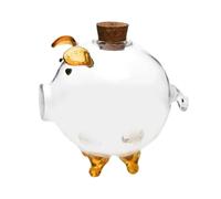Boîte à monnaie en verre cochon en forme de haricots dorés pour l'argent liquide et les économies de pièces de monnaie Beau verre à monnaie pour la décoration Bean doré Stockage