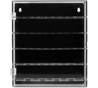 Boîte à Monnaie Ronde en Plastique Noir, Transparente, Murale | Rangement Organisé pour Pièces, Médailles et Jetons, Bords Arrondis, Usage Collection