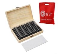 Boîte à Monnaies en pour bois Ajustable 30 Cases Collection Boîte(50pcs)