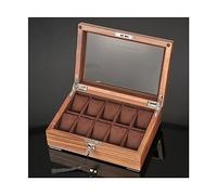 Boîte à Montres Boîte de Rangement de Montre en Bois de Noyer Noir de Luxe Lumineuse Boîte de Rangement d'affichage de Montre en Bois Organisateur de Montre de Grande capacité avec Organisateur de