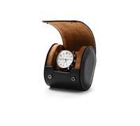 Boîte à montres brune noire 1-2 emplacements Oirlv, boîte de rangement en cuir de luxe pour montres, étui de voyage pour une montre, boîte à bijoux cadeau pour homme et femme, idée de cadeau pour Noël