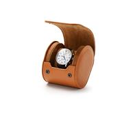 Boîte à montres brune noire 1-2 emplacements Oirlv, boîte de rangement en cuir de luxe pour montres, étui de voyage pour une seule montre, boîte à bijoux cadeau pour homme et femme, idée de cadeau pou