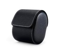 Boîte à montres Oirlv, boîte de rangement en cuir de luxe pour montres 1 fente Étui de voyage pour une seule montre Boîte à bijoux cadeau pour homme et femme Noël Anniversaire Anniversaire (Marron, No