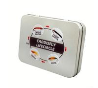 Boîte à mouches avec cycle de vie Caddisfly, parfaite pour ranger les nymphes et les mouches sèches, améliore le temps de préparation de la pêche (A)