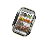 Boîte à mouches de pêche - Organiseur de rangement transparent double face, conteneur compact étanche avec sécurisé | pour rivière, lac, bateau, pêche, voyage, aventure en plein air