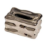 boite a mouchoir Boîte à mouchoirs en céramique créative maison salon bureau Table basse boîte à mouchoirs décoration ornement céramique Pour cuisine salle de bain chambre ( Color : Silver , Size : On