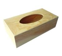 Boîte à mouchoir rectangulaire en bois - graine créative Marron G