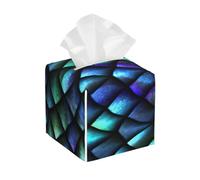 Boîte à mouchoirs 3D motif écailles de dragon magique - Étanche - Design carré - Organiseur pour la maison, la salle de bain, la cuisine, le bureau