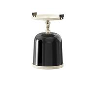 Boîte à mouchoirs à double usage avec plateau supérieur rotatif, porte-serviettes rétro brillant et organisateur de rangement de cosmétiques(Black)