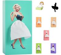 Boîte à Mouchoirs avec Jupe Volante Créative - Couvercle à Jupe Courte pour Fille, Distributeur de Papier pour la Maison, le Bureau et la Voiture