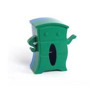 Boîte à mouchoirs Boîte à mouchoirs de bureau Little Man, multifonctionnelle avec support ressort levage Porte-mouchoirs décoratif(Green-blue)