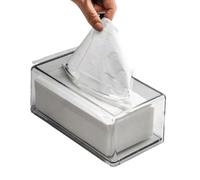 Boîte à mouchoirs Boîte à mouchoirs en acrylique, support facial transparent, serviette rectangulaire, gants jetables Porte-mouchoirs décoratif