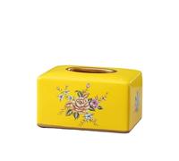 Boîte à mouchoirs Boîte à mouchoirs en céramique légère, support de décoration luxe for maison européenne moderne salon Restaurant Housse pour distributeur(Yellow,Square)