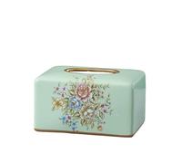 Boîte à mouchoirs Boîte à mouchoirs en céramique légère, support de décoration luxe for maison européenne moderne salon Restaurant Housse pour distributeur(Green,Square)