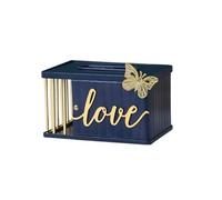 Boîte à mouchoirs Boîte à mouchoirs en fer forgé, décoration de la maison, salon, chambre coucher, bureau avec couvercle, support Portable Housse pour distributeur(E)