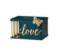 Boîte à mouchoirs Boîte à mouchoirs en fer forgé, décoration de la maison, salon, chambre coucher, bureau avec couvercle, support Portable Housse pour distributeur(A)